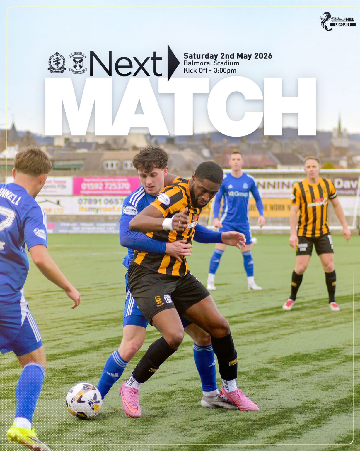 Match Info | Cove Ranger v East Fife - Saturday 2nd May 2026 - East Fife