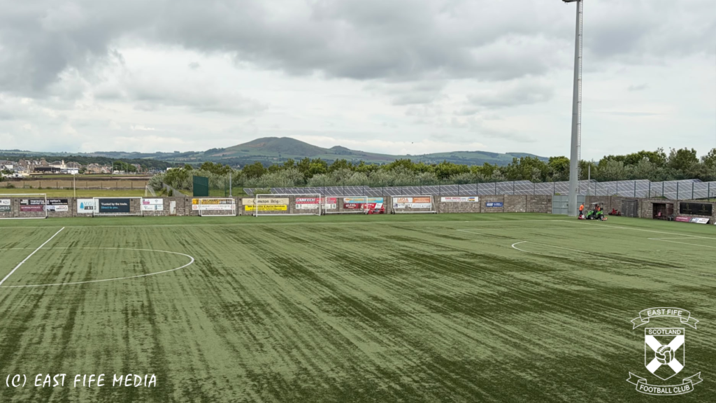 Pitch relaying works at Bayview Stadium