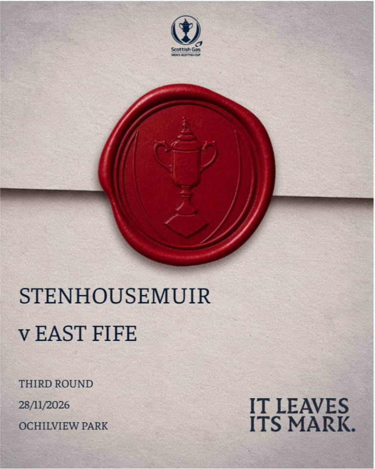 Scottish Cup Third Round Draw | Stenhousemuir (A) - East Fife